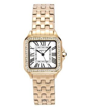 Invicta Angel Rose Gold Tone Stainless Steel Crystal Silver Dial Quartz 48997 Women's Watch