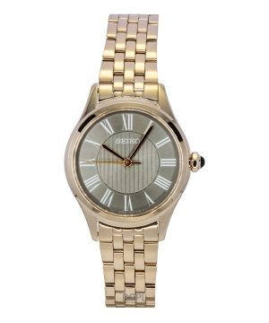 Seiko Classic Rose Gold Stainless Steel Grey Dial Quartz SUR614P1 Women's Watch