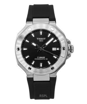 Tissot T-Race Powermatic 80 Silicone Strap Black Dial Automatic T141.807.17.051.00 100M Men's Watch