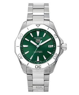 Tag Heuer Aquaracer Solargraph Stainless Steel Green Dial Quartz Diver's WBP1115.BA0000 200M Men's Watch