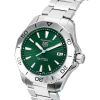 Tag Heuer Aquaracer Solargraph Stainless Steel Green Dial Quartz Diver's WBP1115.BA0000 200M Men's Watch