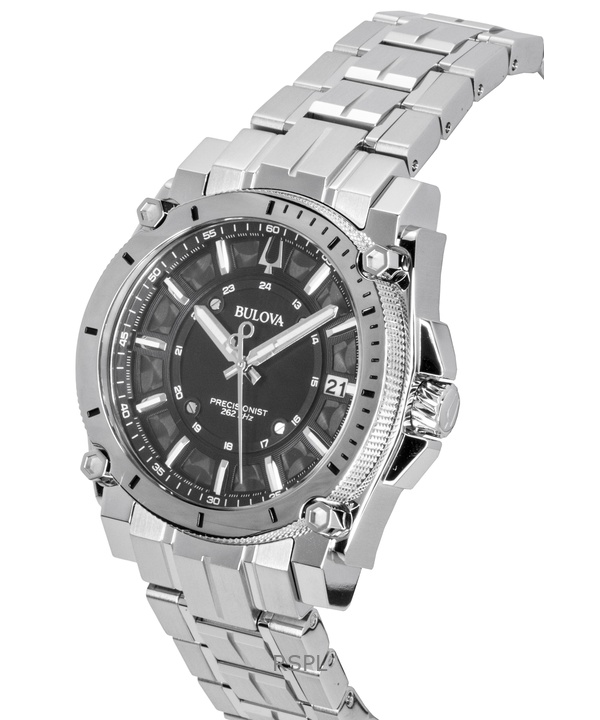 Bulova Icon Precisionist Stainless Steel Black Dial Quartz 96B417 100M Men's Watch 3 Bulova Icon Precisionist Stainless Steel Black Dial Quartz 96B417 100M Men's Watch