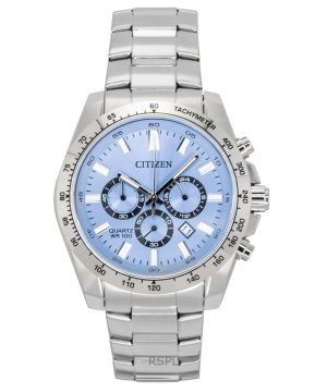 Citizen Chronograph Stainless Steel Blue Dial Quartz AN8230-59L 100M Men's Watch