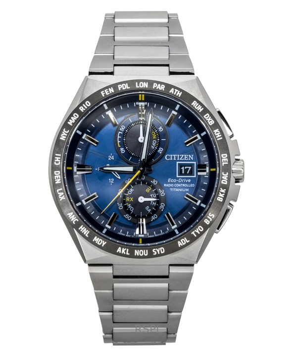 Citizen Chronograph Super Titanium Blue Dial Eco-Drive AT8234-85L 100M Men's Watch 1 Citizen Chronograph Super Titanium Blue Dial Eco-Drive AT8234-85L 100M Men's Watch