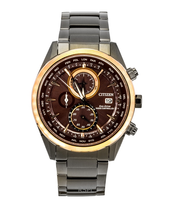 Citizen Attesa Perpetual Radio Controlled Chronograph Stainless Steel Red Dial Eco-Drive AT8267-86X 100M Men's Watch 1 Citizen Attesa Perpetual Radio Controlled Chronograph Stainless Steel Red Dial Eco-Drive AT8267-86X 100M Men's Watch