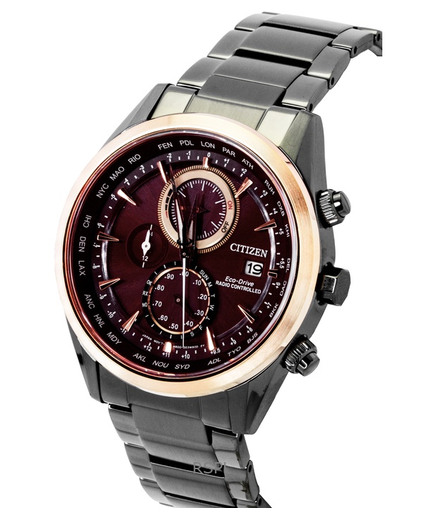 Citizen Attesa Perpetual Radio Controlled Chronograph Stainless Steel Red Dial Eco-Drive AT8267-86X 100M Men's Watch 3 Citizen Attesa Perpetual Radio Controlled Chronograph Stainless Steel Red Dial Eco-Drive AT8267-86X 100M Men's Watch