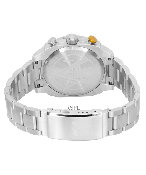 AVI-8 Hawker Hunter Atlas Dual Time Chronograph Stainless Steel Shadow Grey Dial Quartz AV-4100-33 Men's Watch 4 AVI-8 Hawker Hunter Atlas Dual Time Chronograph Stainless Steel Shadow Grey Dial Quartz AV-4100-33 Men's Watch