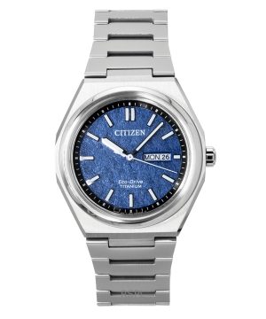 Citizen Zenshin Super Titanium Blue Dial Eco-Drive AW0130-85L 100M Men's Watch