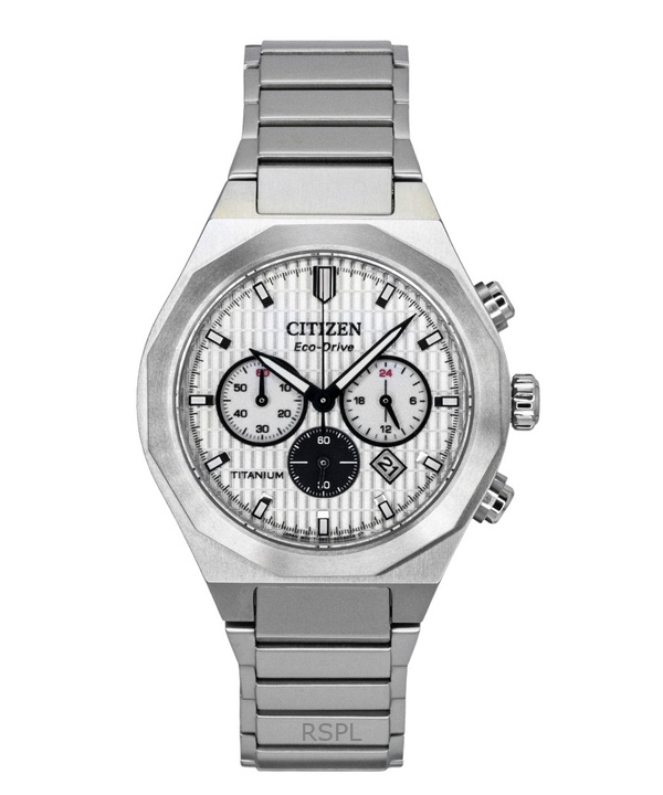 Citizen Zenshin Chronograph Super Titanium White Dial Eco-Drive CA4690-51A 100M Men's Watch 1 Citizen Zenshin Chronograph Super Titanium White Dial Eco-Drive CA4690-51A 100M Men's Watch