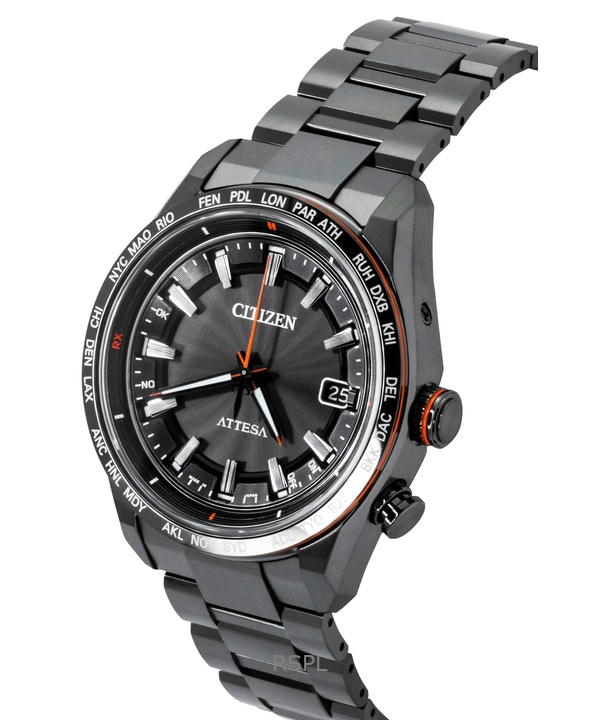 Citizen Attesa Radio Controlled Titanium Black Dial Eco-Drive CB0286-61E 100M Men's Watch 3 Citizen Attesa Radio Controlled Titanium Black Dial Eco-Drive CB0286-61E 100M Men's Watch