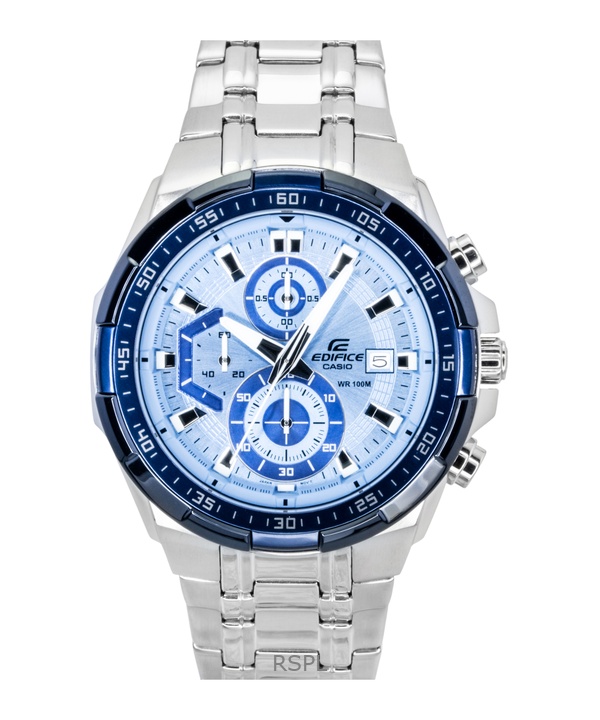 Casio Edifice Analog Standard Chronograph Stainless Steel Blue Dial Quartz EFR-539DE-2AV 100M Men's Watch 1 Casio Edifice Analog Standard Chronograph Stainless Steel Blue Dial Quartz EFR-539DE-2AV 100M Men's Watch