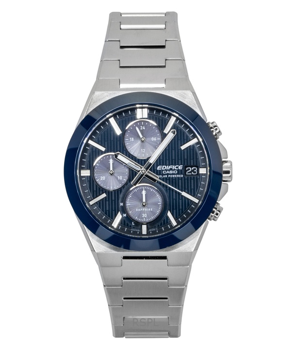 Casio Edifice Analog Chronograph Stainless Steel Blue Dial Solar EFS-S650D-2A 100M Men's Watch 1 Casio Edifice Analog Chronograph Stainless Steel Blue Dial Solar EFS-S650D-2A 100M Men's Watch