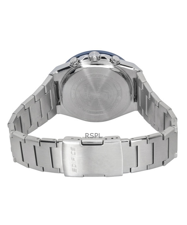 Casio Edifice Analog Chronograph Stainless Steel Blue Dial Solar EFS-S650D-2A 100M Men's Watch 4 Casio Edifice Analog Chronograph Stainless Steel Blue Dial Solar EFS-S650D-2A 100M Men's Watch