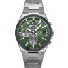 Casio Edifice Analog Chronograph Stainless Steel Green Dial Solar EFS-S650D-3A 100M Men's Watch