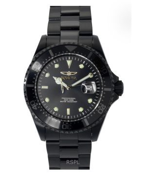 Invicta Pro Diver Zager Exclusive Stainless Steel Black Dial Quartz 23402 200M Men's Watch