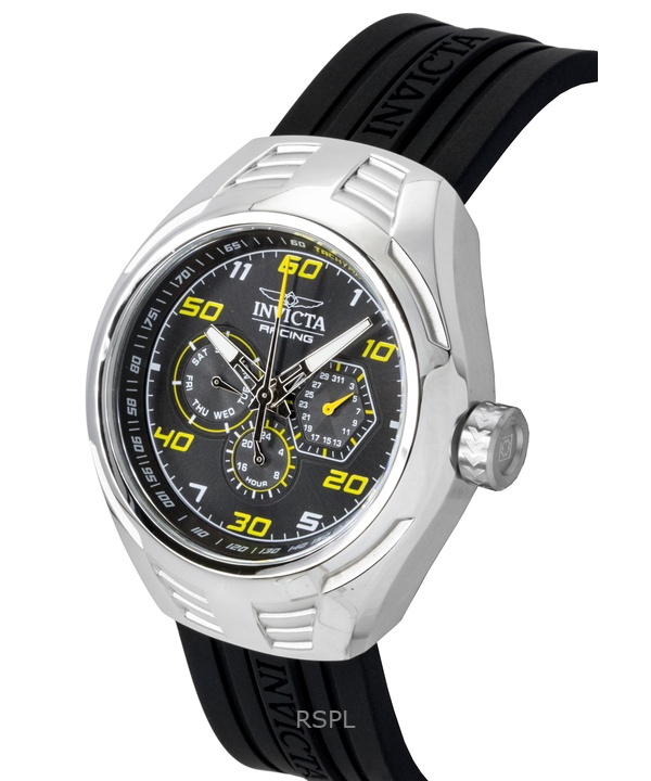 Invicta Racing Silicone Strap Black Dial Quartz 47724 Men's Watch 3 Invicta Racing Silicone Strap Black Dial Quartz 47724 Men's Watch