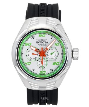 Invicta Racing Silicone Strap Silver Dial Quartz 47726 Men's Watch