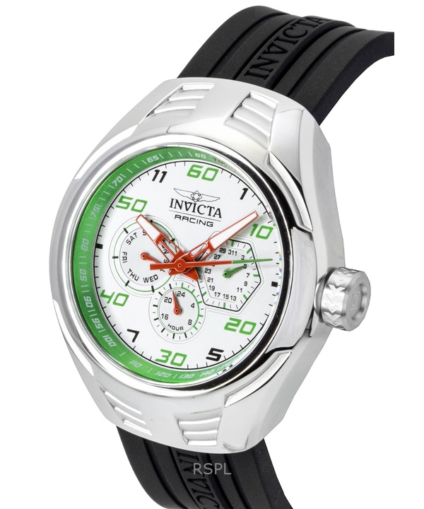 Invicta Racing Silicone Strap Silver Dial Quartz 47726 Men's Watch 3 Invicta Racing Silicone Strap Silver Dial Quartz 47726 Men's Watch