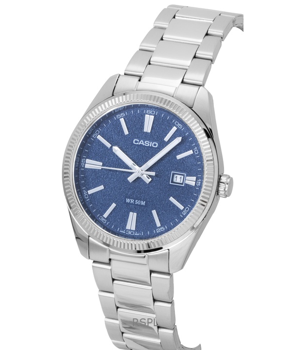 Casio Standard Analog Stainless Steel Blue Dial Quartz MTP-1302DA-2A1V Men's Watch 3 Casio Standard Analog Stainless Steel Blue Dial Quartz MTP-1302DA-2A1V Men's Watch