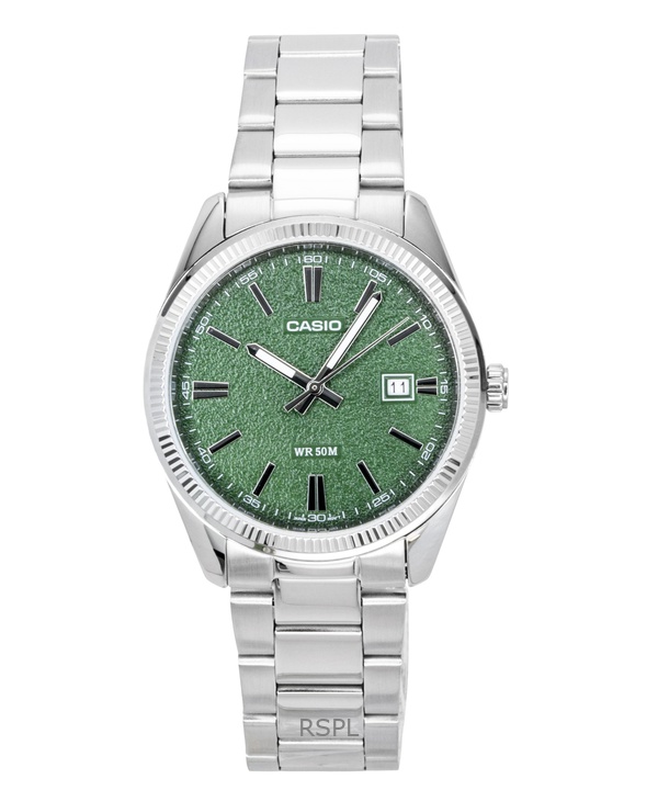Casio Standard Analog Stainless Steel Green Dial Quartz MTP-1302DA-3AV Men's Watch 1 Casio Standard Analog Stainless Steel Green Dial Quartz MTP-1302DA-3AV Men's Watch