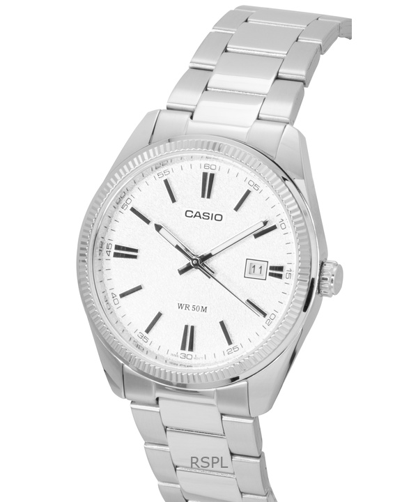 Casio Standard Analog Stainless Steel White Dial Quartz MTP-1302DA-7AV Unisex Watch 3 Casio Standard Analog Stainless Steel White Dial Quartz MTP-1302DA-7AV Unisex Watch