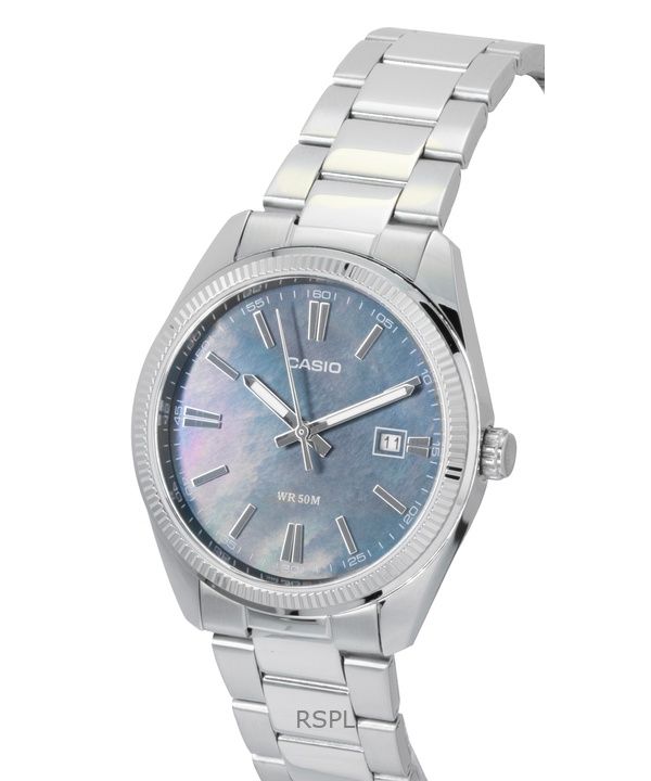 Casio Standard Analog Stainless Steel Mother Of Pearl Quartz MTP-1302DS-1AV Men's Watch 3 Casio Standard Analog Stainless Steel Mother Of Pearl Quartz MTP-1302DS-1AV Men's Watch