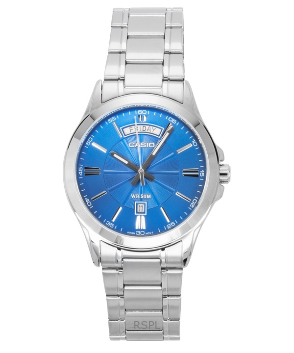 Casio Standard Analog Stainless Steel Blue Dial Quartz MTP-1381D-2AV Men's Watch 1 Casio Standard Analog Stainless Steel Blue Dial Quartz MTP-1381D-2AV Men's Watch