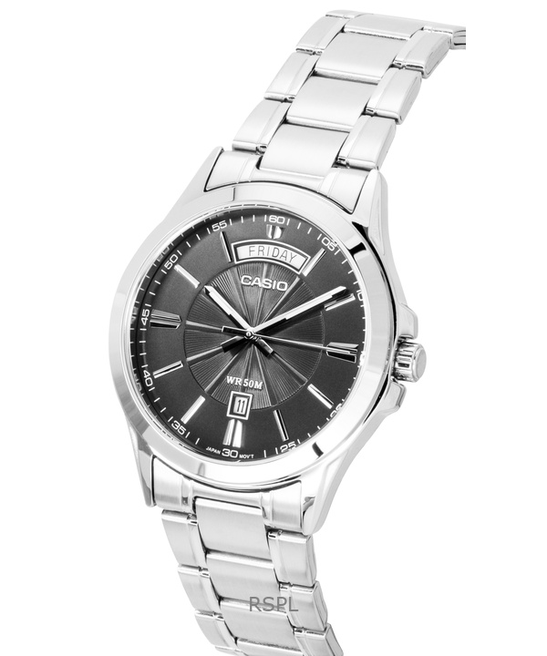 Casio Standard Analog Stainless Steel Grey Dial Quartz MTP-1381D-8AV Men's Watch 3 Casio Standard Analog Stainless Steel Grey Dial Quartz MTP-1381D-8AV Men's Watch