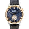Citizen Leather Strap Open Heart Blue Dial Automatic NH9136-02L Men's Watch