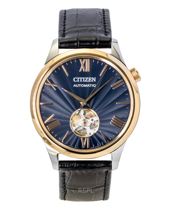 Citizen Leather Strap Open Heart Blue Dial Automatic NH9136-02L Men's Watch 1 Citizen Leather Strap Open Heart Blue Dial Automatic NH9136-02L Men's Watch