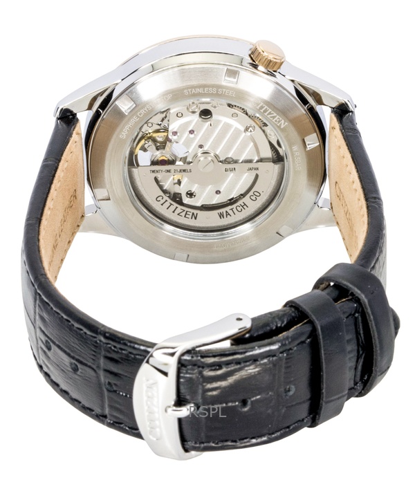 Citizen Leather Strap Open Heart Blue Dial Automatic NH9136-02L Men's Watch 3 Citizen Leather Strap Open Heart Blue Dial Automatic NH9136-02L Men's Watch