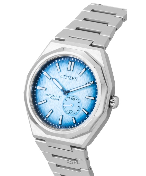 Citizen Zenshin 60 Super Titanium Light Blue Dial Automatic NK5020-58L 100M Men's Watch 3 Citizen Zenshin 60 Super Titanium Light Blue Dial Automatic NK5020-58L 100M Men's Watch
