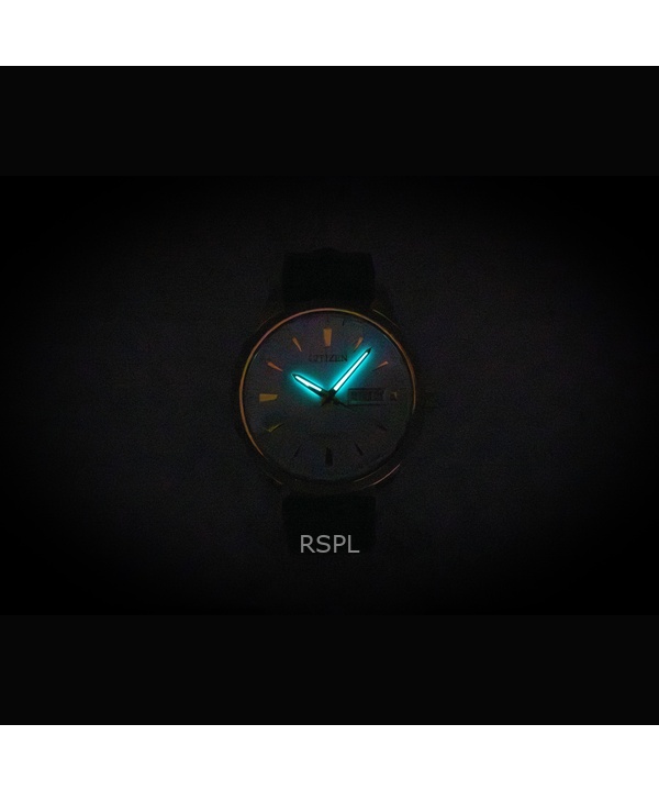 Citizen Leather Strap White Dial Automatic NY4059-09A Men's Watch 2 Citizen Leather Strap White Dial Automatic NY4059-09A Men's Watch