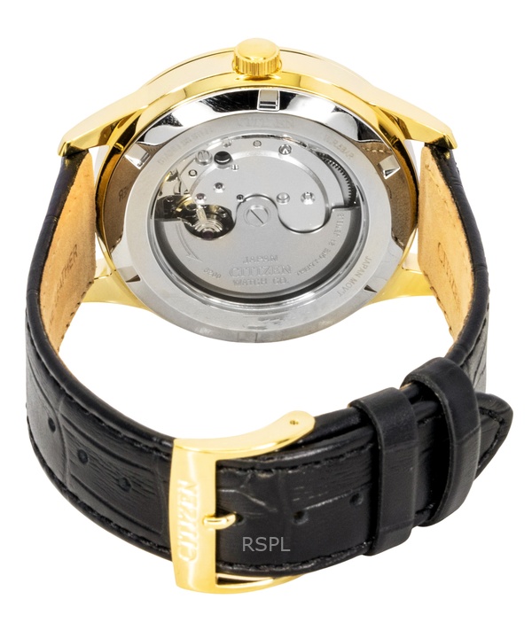 Citizen Leather Strap White Dial Automatic NY4059-09A Men's Watch 4 Citizen Leather Strap White Dial Automatic NY4059-09A Men's Watch