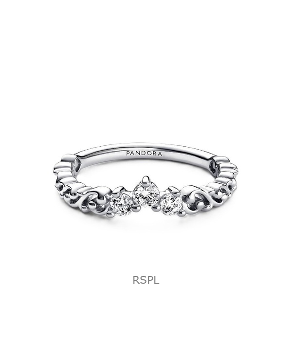 Pandora Regal Swirl Tiara Ring With Clear Cubic Zirconia P-192232C01-54 For Women 3 Pandora Regal Swirl Tiara Ring With Clear Cubic Zirconia P-192232C01-54 For Women