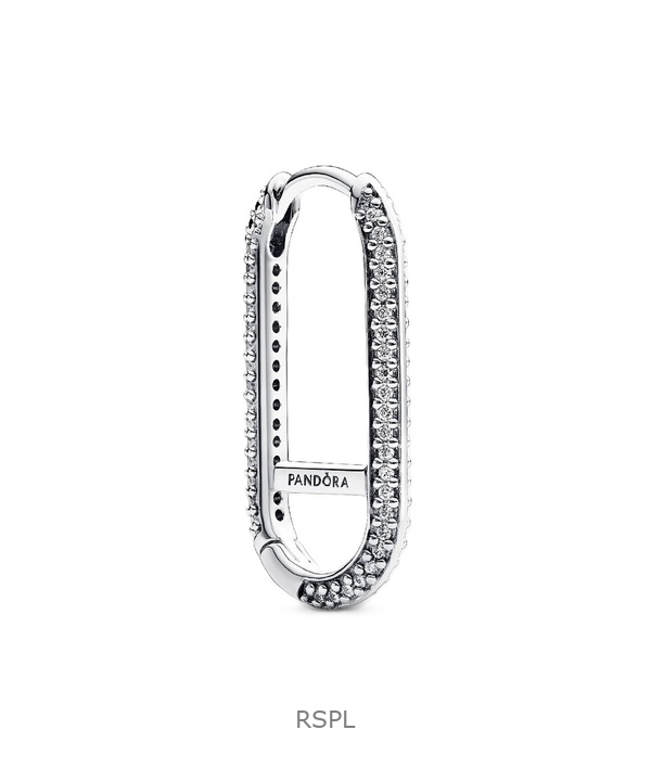 Pandora Me Extended Pave Link Single Earring With Clear Cubic Zirconia P-292796C01 For Women
