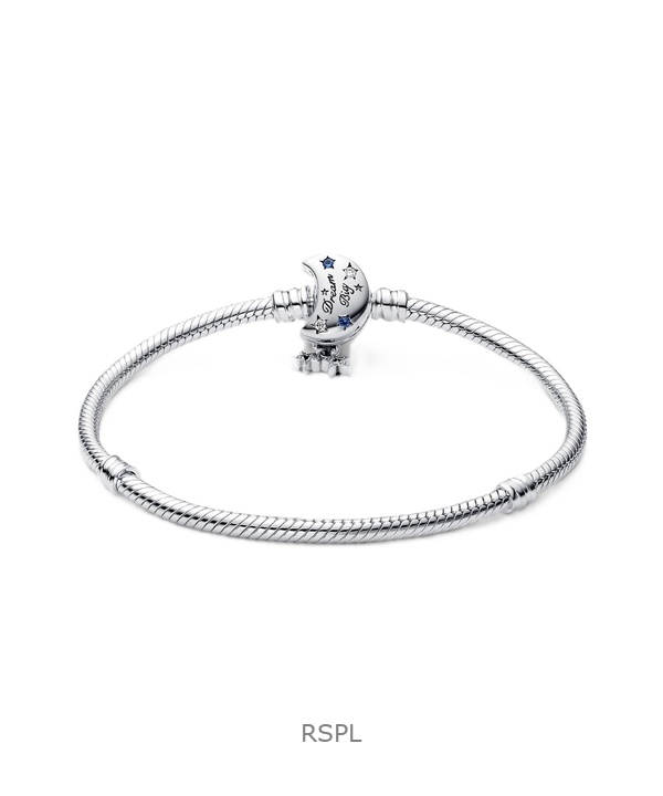 Pandora Moments Sparkling Moon Bracelet With Blue And White Cubic Zirconia P-592819C01-18 For Women 2 Pandora Moments Sparkling Moon Bracelet With Blue And White Cubic Zirconia P-592819C01-18 For Women