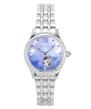 Citizen Limited Edition Stainless Steel Open Heart Light Blue Dial Automatic PR1040-88N Women's Watch