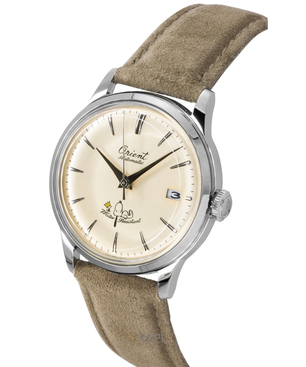 Orient Bambino Peanuts 75th Anniversary Limited Edition Leather Strap Champagne Dial Automatic RA-AC0M17G Men's Watch 2 Orient Bambino Peanuts 75th Anniversary Limited Edition Leather Strap Champagne Dial Automatic RA-AC0M17G Men's Watch