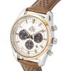 Orient Contemporary Chronograph Leather Strap White Dial Quartz RA-TX0306S Men's Watch
