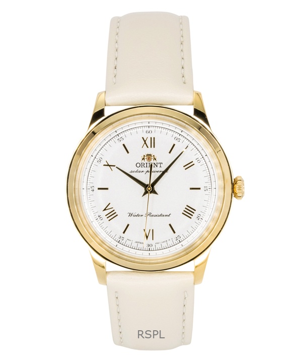 Orient Bambino Leather Strap White Dial Solar RA-WK0001S Men's Watch 1 Orient Bambino Leather Strap White Dial Solar RA-WK0001S Men's Watch