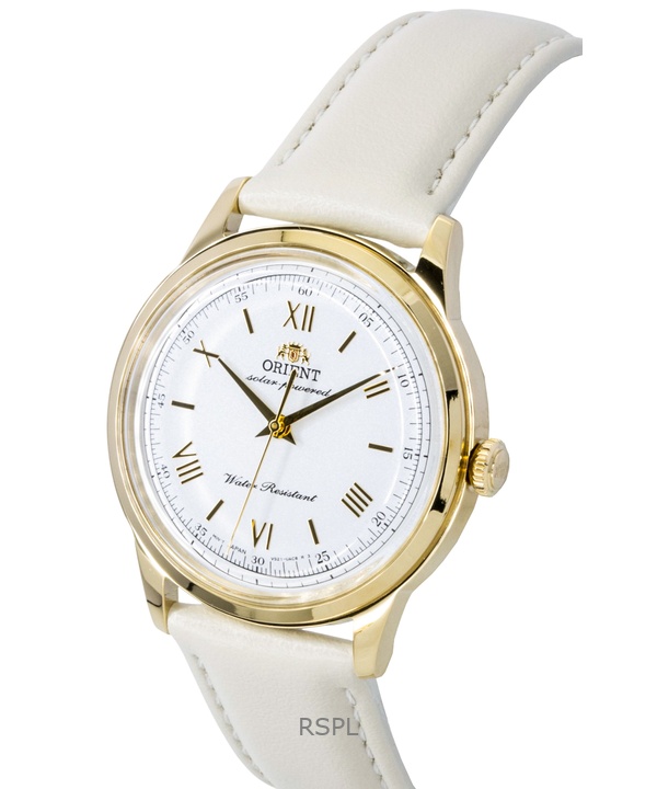 Orient Bambino Leather Strap White Dial Solar RA-WK0001S Men's Watch 2 Orient Bambino Leather Strap White Dial Solar RA-WK0001S Men's Watch