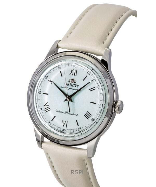 Orient Bambino Leather Strap Pale Green Dial Solar RA-WK0002E Men's Watch 2 Orient Bambino Leather Strap Pale Green Dial Solar RA-WK0002E Men's Watch