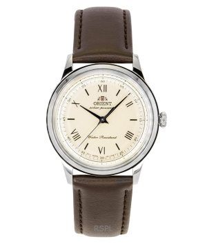 Orient Bambino Leather Strap Champagne Dial Solar RA-WK0003G Men's Watch