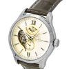 Orient Star Contemporary Leather Strap Open Heart Champagne Dial Automatic RE-AV0B10G 100M Men's Watch
