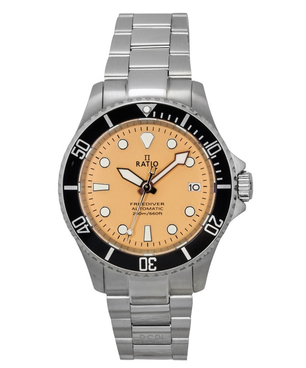Ratio FreeDiver Sapphire Stainless Steel Salmon Dial Automatic RTF046 200M Men's Watch