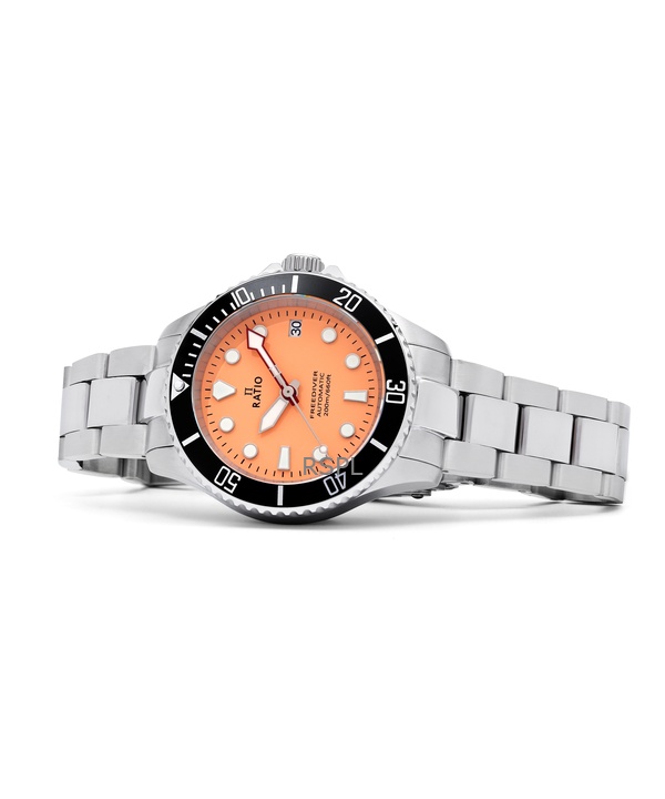Ratio FreeDiver Sapphire Stainless Steel Salmon Dial Automatic RTF046 200M Men's Watch 4 Ratio FreeDiver Sapphire Stainless Steel Salmon Dial Automatic RTF046 200M Men's Watch