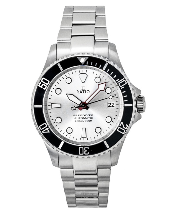 Ratio FreeDiver Sapphire Stainless Steel Silver Sunray Dial Automatic RTF048 200M Men's Watch 1 Ratio FreeDiver Sapphire Stainless Steel Silver Sunray Dial Automatic RTF048 200M Men's Watch