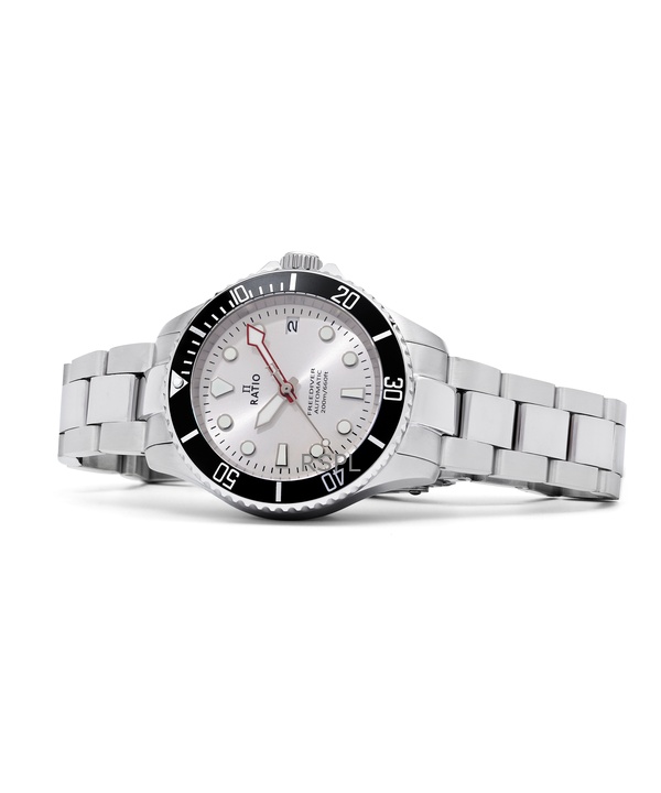 Ratio FreeDiver Sapphire Stainless Steel Silver Sunray Dial Automatic RTF048 200M Men's Watch 4 Ratio FreeDiver Sapphire Stainless Steel Silver Sunray Dial Automatic RTF048 200M Men's Watch