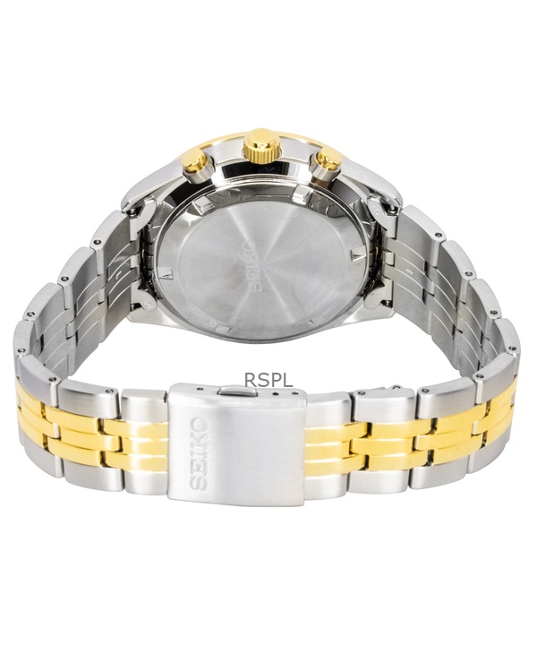 Seiko Conceptual Chronograph Two Tone Stainless Steel Black Dial Quartz SSB430P1 100M Men's Watch 3 Seiko Conceptual Chronograph Two Tone Stainless Steel Black Dial Quartz SSB430P1 100M Men's Watch